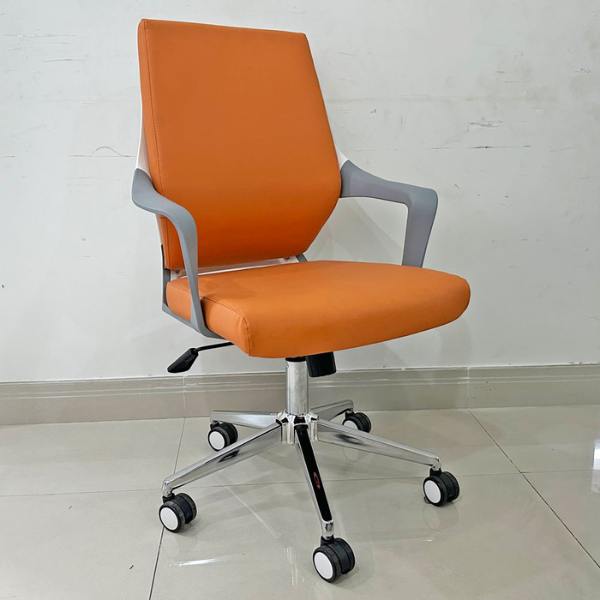 Ghế văn phòng bọc da màu cam: SG - 672-1 - $hienthicat